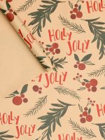 Бумага крафт НГ Ветки с ягодами