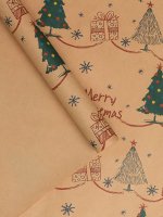 Бумага крафт НГ Елки