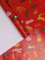 Бумага упаковочная НГ Ветки/олени