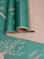 Бумага крафт Олени бегущие, 70г/м2