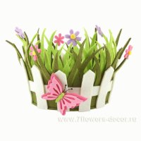 Кашпо декоративное Цветы (фетр)
