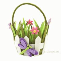 Сумочка декоративная Цветы (фетр)