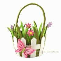 Сумочка декоративная Цветы (фетр)