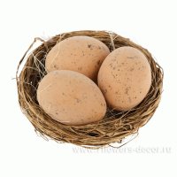 Гнездо декоративное с яйцами