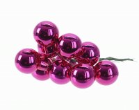 Набор елочных украшений Шарик на проволоке (стекло)