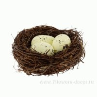 Гнездо декоративное с яйцами