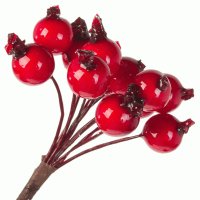 Ягоды искусственные на вставке (пластик)