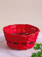 Корзина плетеная НГ Санта (бамбук)